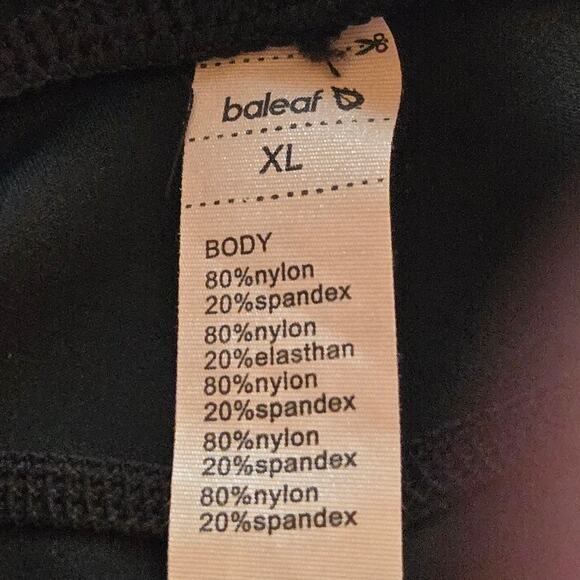 Baleaf Black High Waisted Nylon/Spandex Leggings with Side Pockets XL - NWOT - Picture 12 of 12
